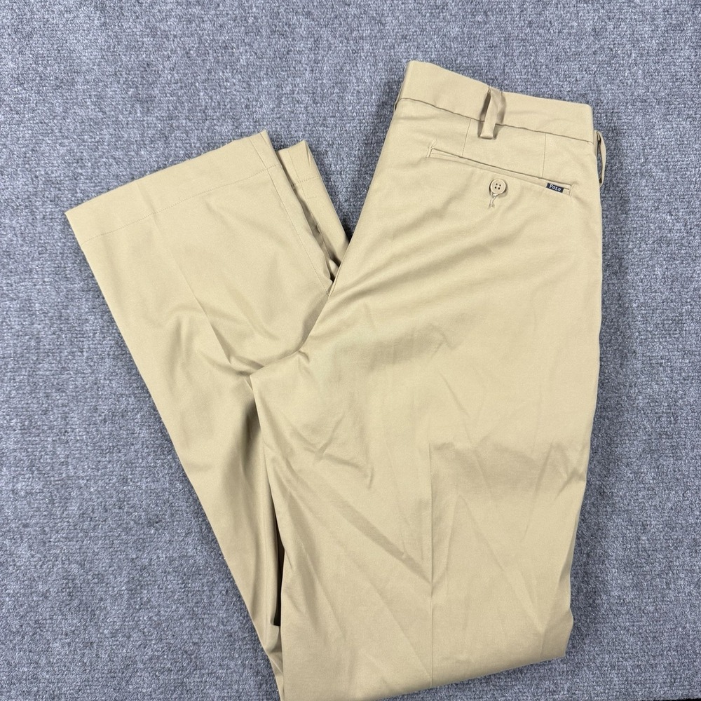 Polo Ralph Lauren Performance Pants Mens 32x32 Khaki Chino Stretch Golf Preppy